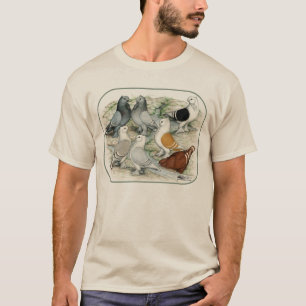 T-shirts Folho clássico pombos barrados