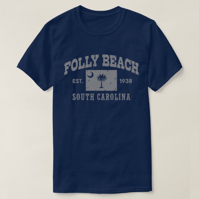 T-shirts Folly Beach Carolina do Sul (Frente do Design)