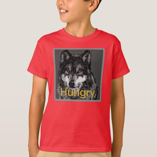 T-shirts Fome - Mãos Básicas para Crianças ComfortSoft® sem (Frente)