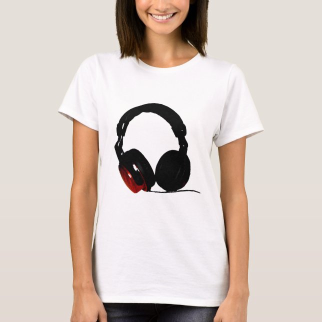 T-shirts Fone de ouvido pop Art (Frente)