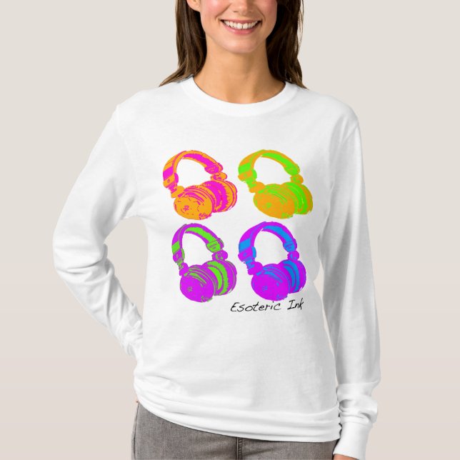 T-shirts fones de ouvido (Frente)