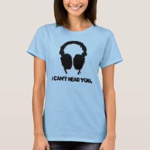 T-shirts Fones de ouvido