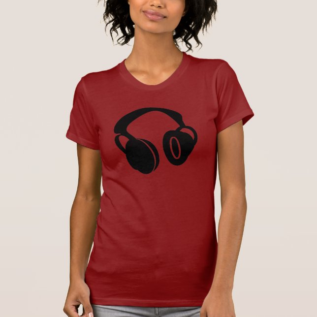 T-shirts Fones de ouvido do DJ (Frente)