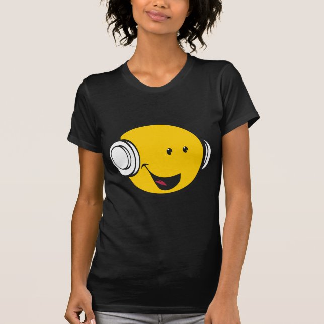 T-shirts Fones de ouvido Emoji (Frente)