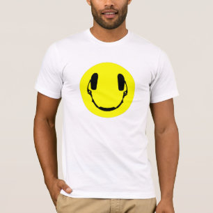 T-shirts Fones de ouvido felizes da cara