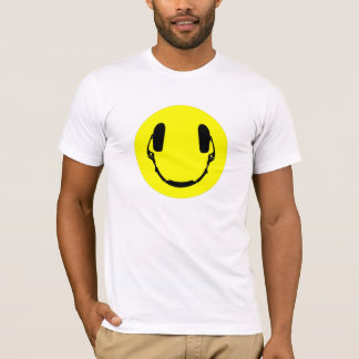 T-shirts Fones de ouvido felizes da cara