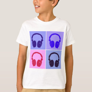 T-shirts Fones de ouvido pop