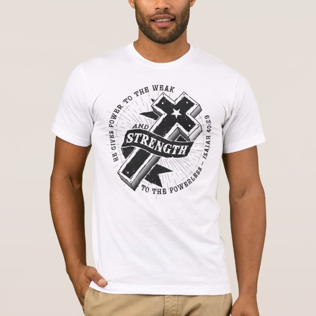 T-shirts Força - 40:29 de Isaiah (Frente)
