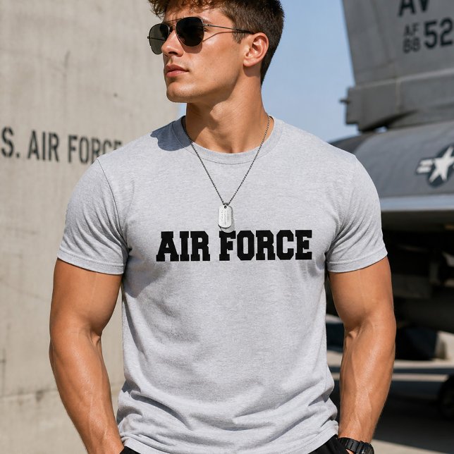 T-shirts Força Aérea Minimalista Simples (Simple Minimal Air Force T-Shirt)