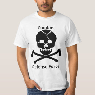 T-shirts Força de defesa do zombi: Crânios & machados