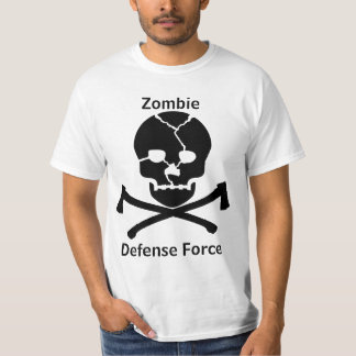 T-shirts Força de defesa do zombi: Crânios & machados