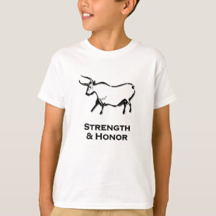 T-shirts Força De Touro E Preto De Honra