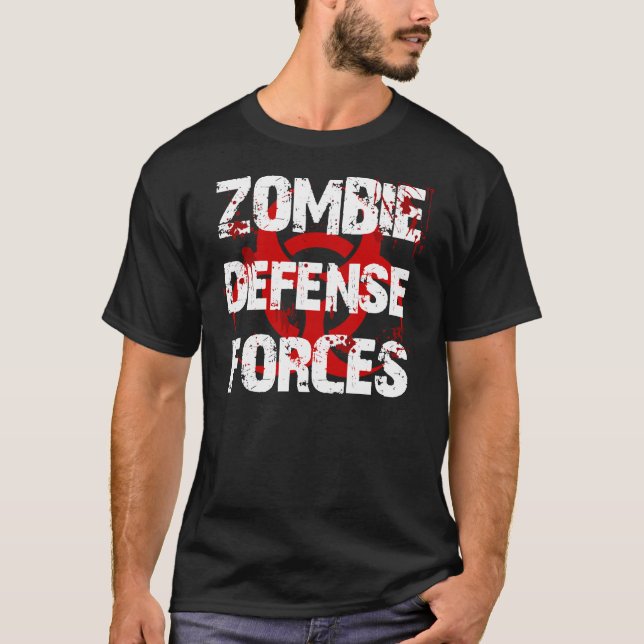 T-SHIRTS FORÇAS DE DEFESA DO ZOMBI (Frente)