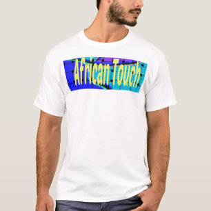 T-shirts Forma Abstrato Roxa Verde Azul-Africana