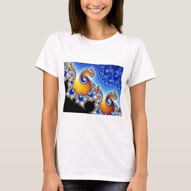 T-shirts Forma bidimensional ajustada do Fractal de (Frente)
