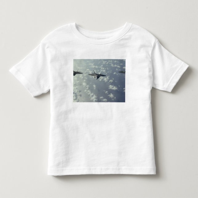 T-shirts Formação de três navios de Raptores F-22 (Frente)
