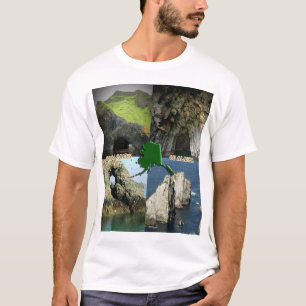 T-shirts Formações e cavernas de rocha na colagem de Alas