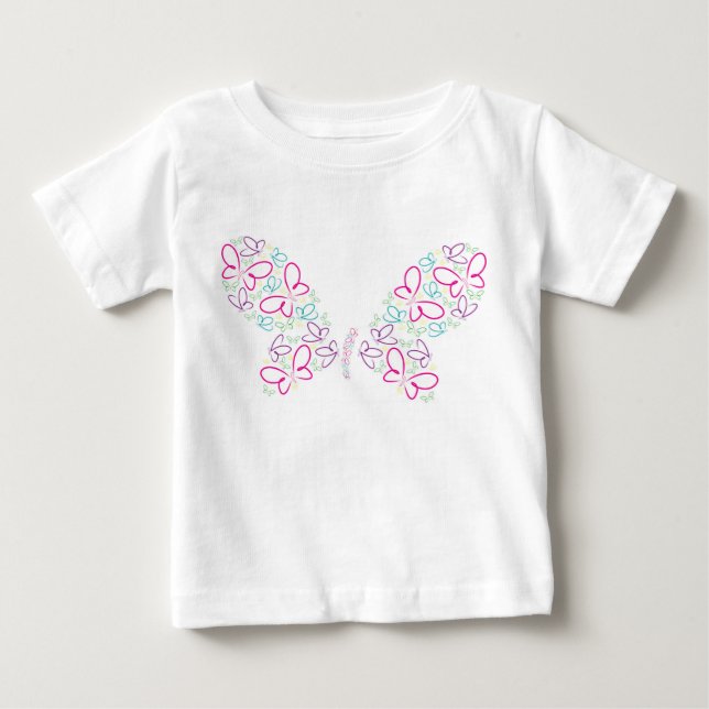 T-shirts Formas de borboleta (Frente)
