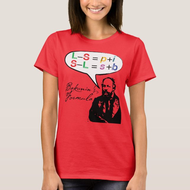 T-shirts Fórmula de Mikhail Bakunin (Liberty−Socialism. (Frente)