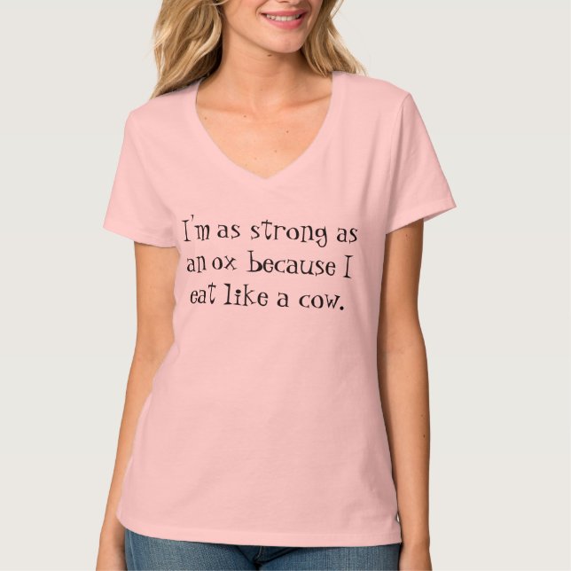 T-shirts Forte como um boi (Frente)