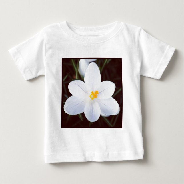T-shirts Foto ao quadrado - Crocus branco (Frente)