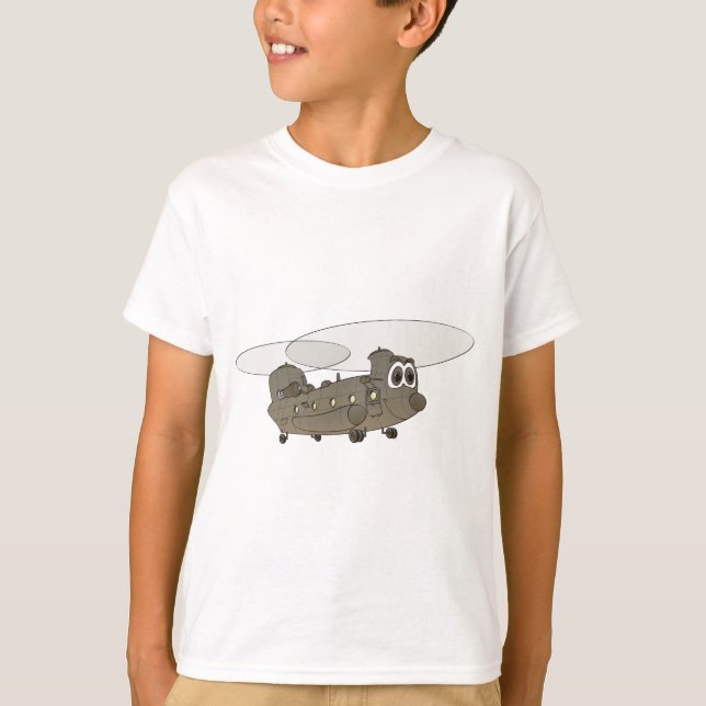 T-shirts Foto de Chinook Helicopter (Frente)