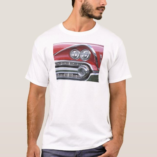 T-shirts Fotografia clássica da grade do carro de 1959 (Frente)