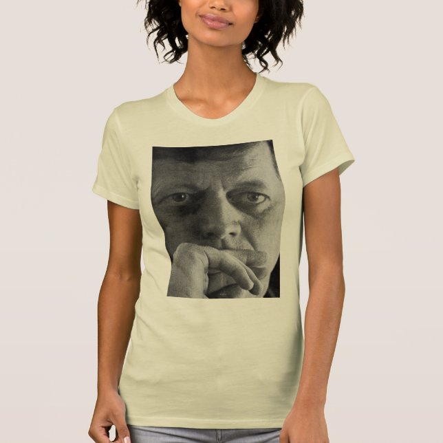 T-shirts Fotografia de John F. Kennedy (Frente)