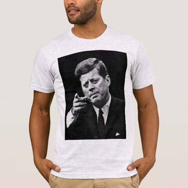 T-shirts Fotografia de John F. Kennedy 3 (Frente)
