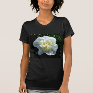 T-shirts Fotografia floral branca de pénia branca Elegante