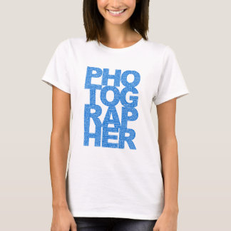 T-shirts Fotógrafo - Texto Azul