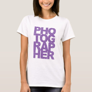 T-shirts Fotógrafo - texto roxo