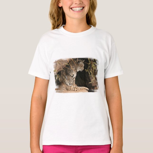 T-shirts Fotos de Bobcat (Frente)