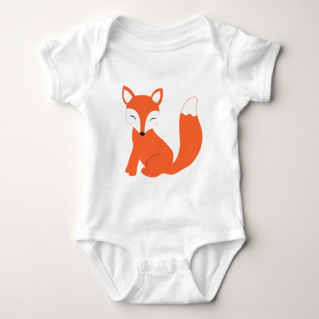 T-shirts Fox bonito do bebê da floresta (Frente)