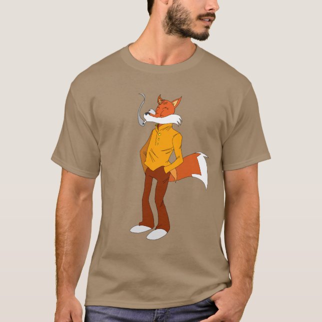 T-shirts Fox de fumo (Frente)