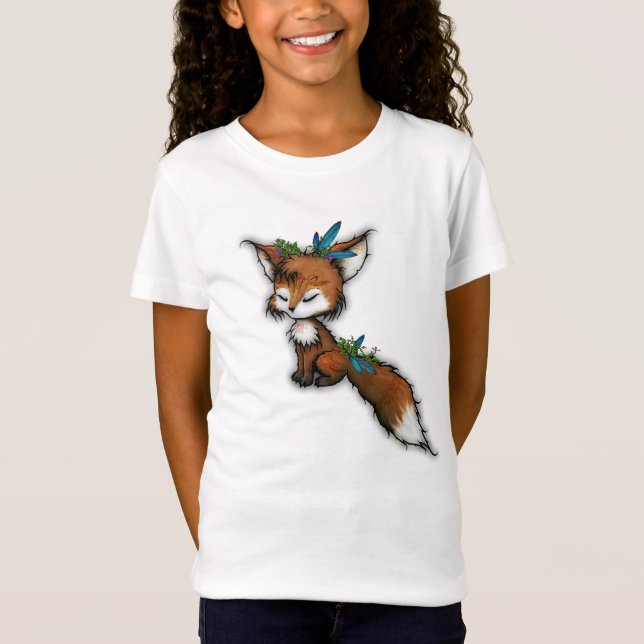 T-shirts Fox do espírito - Animal bonito do Totem (Frente)