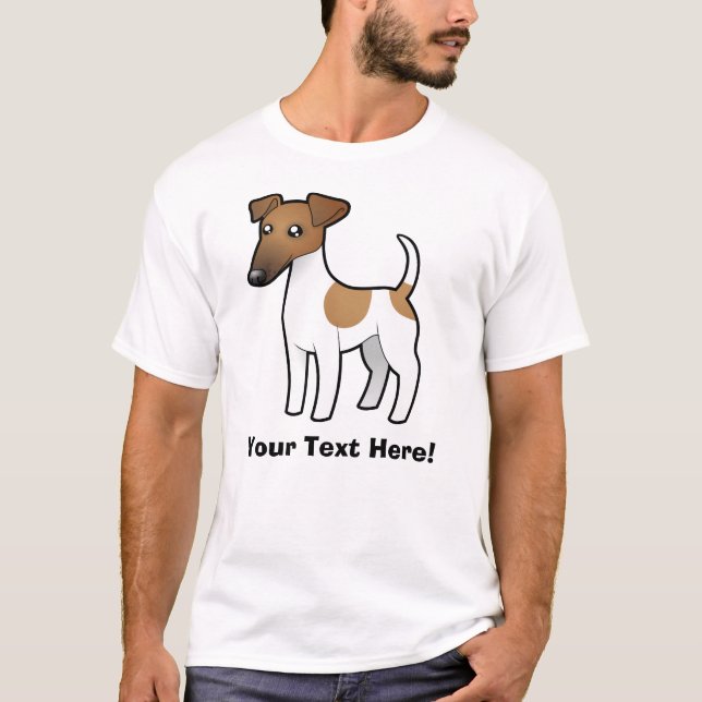 T-shirts Fox liso Terrier dos desenhos animados (Frente)