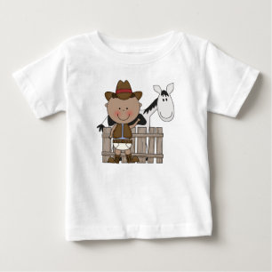 T-shirts Fralda Derby Cowboy Pony Criança Toddler Boys