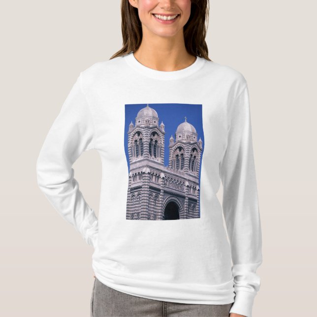 T-shirts França, Marselha, Provença. Catedral de la (Frente)