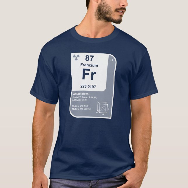 T-shirts Francium (Fr) (Frente)