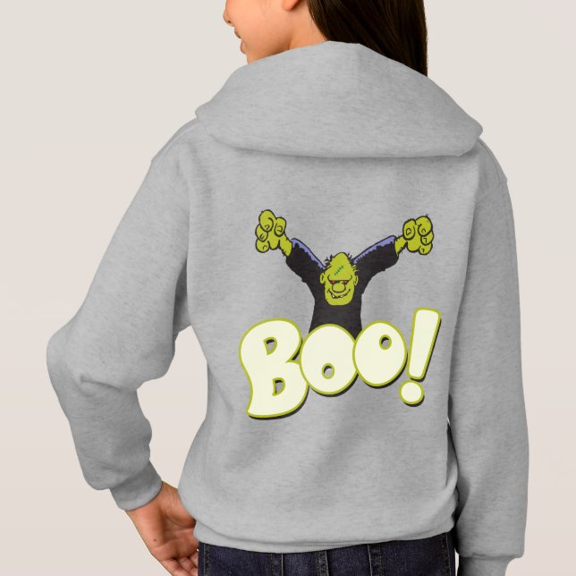T-shirts Frankenstein Monster Halloween - Super-herói BOO (Verso)