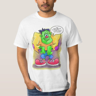 T-shirts Frankie com citações engraçadas dos desenhos