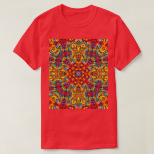 T-shirts Freaky Tiki Red Vintage Fractal Kaleidoscope