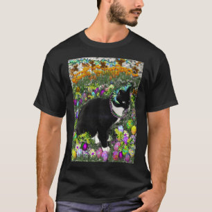 T-shirts Freckles, gato de Tux, na caça para ovos da pásc
