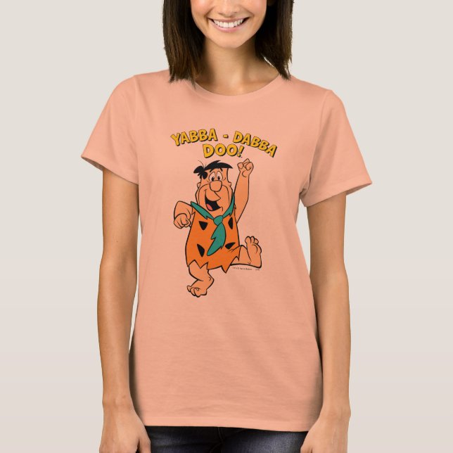 T-shirts Fred Flintstone Yabba-Dabba Doo! (Frente)
