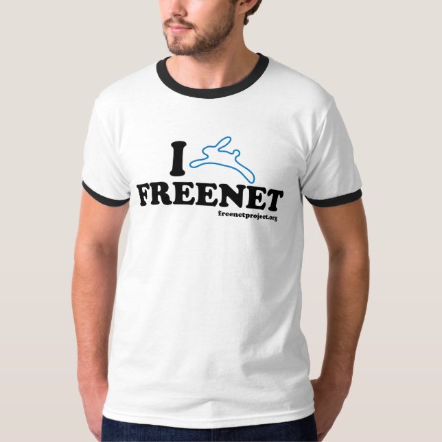 T-shirts Freenet do coelho (Frente)
