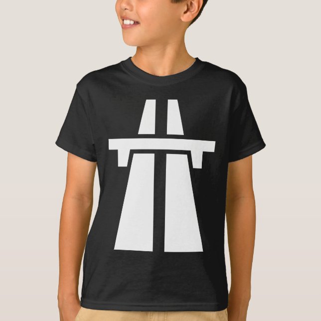 T-shirts Freeway, Autoway, Autobahn - Branco (Frente)