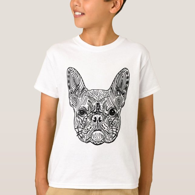 T-shirts French Bulldog Mandala (Frente)