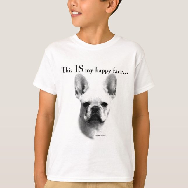 T-shirts Frenchie Happy Face (Frente)