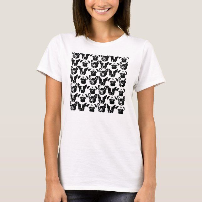 T-shirts Frenchie/T de Boston/Pug (Frente)